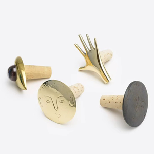 Modern Design Metal Bottle Stopper For <b>Wine</b> Bottles With Food Grade Silicone Ring And Rust Resistant Body - Product Image 1