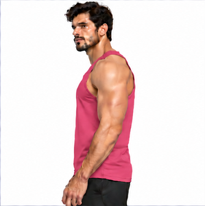 Custom Logo <b>Mens</b> <b>Gym</b> Tank Top Cotton Sleeveless Muscle <b>Vest</b> Summer Fitness Sportswear Breathable Quick Dry Plus Size OEM Wholesa - Product Image 2