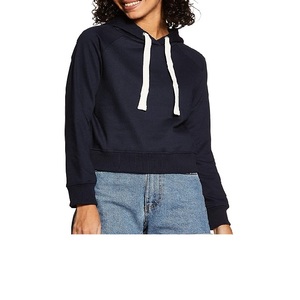 Sudadera con capucha personalizada vintage de media cremallera para mujer, talla regular, top corto con capucha para mujer - Product Image 1