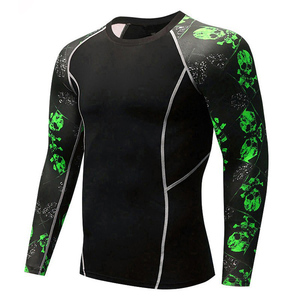 <b>Customize</b> Your Own Logo Sublimated Full Sleeve MMA BJJ Rash Guard <b>Compression</b> <b>Shirt</b> Eco-Friendly Anti Bacterial UPF50 - Product Image 2