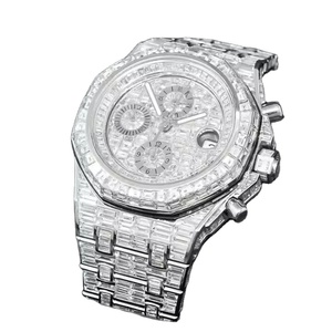 Moissanite taillée en baguette de 41 mm, personnalisée, diamant de laboratoire glacé, luxe, classique, antique, mode, hip-hop pour homme - Product Image 1