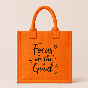 Bolsa de Yute Naranja con Cierre Magnético, Impresión Personalizada, Ecológica, Reutilizable, para Bodas, Exposiciones, Compras, Regalos, AMANI, Tamaño Pequeño - Product Image 4