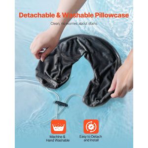 Cuscino da Viaggio Migliorato in Memory Foam al Carbone di Bambù con Mascherina per Occhi e Tappi per Orecchie, Cuscino per il Collo per Viaggi Confortevoli - Product Image 5