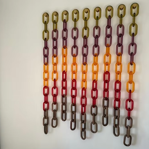 Chaînes en résine personnalisables, maillons de grande taille et couleurs claires, maillons en résine multicolores de grande taille disponibles. - Product Image 4