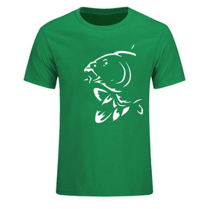 T-shirt de pêche imprimé en coton/fibre de bambou, blanc uni, pour homme, anti-UV, séchage rapide, 280g, logo frontal - Product Image 5