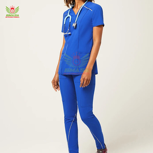 Uniforme Médico de Manga Corta, Material Spandex, Nuevo, Profesional, Cómodo, Fácil de Usar, Uniforme de Hospital de 2 Piezas - Product Image 1