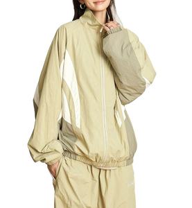 Ensemble de survêtement léger et respirant pour femme en polyester/nylon, style streetwear, design 2-en-1, veste zippée intégrale avec poches latérales, coupe ample - Product Image 4