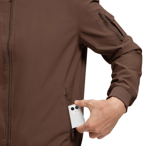 Veste bomber sportive de fabrication professionnelle, faible MOQ, design haut de gamme, respirante, séchage rapide, vestes bomber pour hommes en vente - Product Image 5