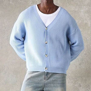 Suéter de Punto Tipo Cárdigan para Hombre, Manga Larga, Informal, para Uso Diario, Atuendo de Invierno - Product Image 6