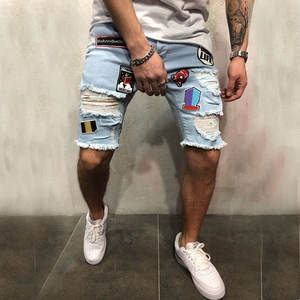 Nouvelle Tendance – Short en Jean Tissé Respirant de Haute Qualité pour Homme, Style Hip-Hop Décontracté, Taille Élastique, Vente en Gros pour l'Été - Product Image 5