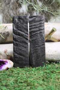 Plaquettes de couteau en corne de buffle noire naturelle, authentiques et artisanales – Matériau de manche texturé Midnight - Product Image 3