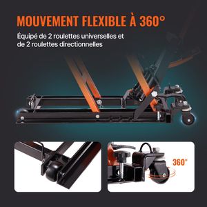 Support de levage hydraulique en acier pour moto, capacité 1500 LBS, 4,7''-15'', 4 roues, support de levage à ciseaux pour VTT - Product Image 6