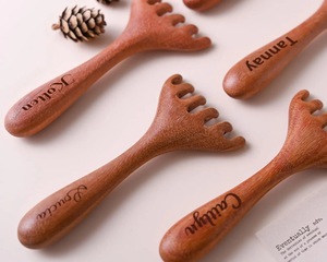 Masajeador Facial Gua Sha de Madera Rústica Ecológica con Madera de Acacia Sólida para Relajación Muscular - Regalo de Año Nuevo - Product Image 2