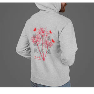 Sweat à capuche unisexe personnalisé en molleton sablé avec imprimé vague japonaise, vente en gros, fabricant OEM ODM - Product Image 2