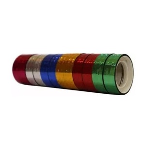 Ruban adhésif décoratif holographique coloré en vrac pour l'artisanat, l'emballage cadeau et la décoration créative, ruban multicolore - Product Image 3
