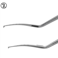Forceps de Capsulorhexis Kraff Utrata en Acier Inoxydable Professionnel de Haute Qualité avec Lignes Laser et Poignée Ronde, Usage Unique