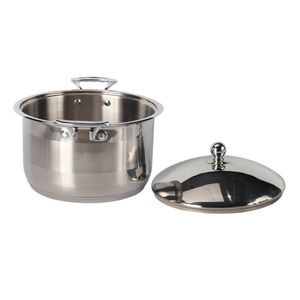 หม้ออะลูมิเนียมแบบมืออาชีพพร้อมฝาปิด สีเงิน ทนความร้อน ใช้กับเครื่องล้างจานได้ พร้อมหูจับกันความร้อน - Product Image 6