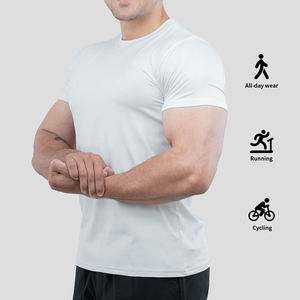 T-shirt de sport pour homme, été, prix bas, haute qualité, jersey polyester, t-shirt de compression, vêtement de sport. - Product Image 3
