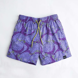 Nouvelle Arrivée Short de Plage Homme Personnalisé en Toile Imperméable Écologique à Motif Uni Tissé avec Cordon de Serrage Décontracté Séchage Rapide Tendance - Product Image 6