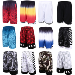 Shorts d'entraînement de basketball pour hommes en toile 100 % polyester, séchage rapide, anti-plis, respirant, écologique, avec cordon de serrage - Product Image 2
