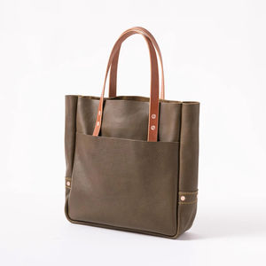 Bolsos de Mano de Cuero Genuino para Mujer, a la Moda, de Diseño Vintage, con Dos Correas, para Invierno, del Mejor Fabricante de Suministros OEM - Product Image 3