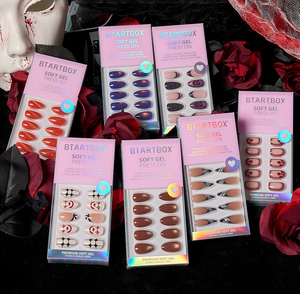 BTARTBOX Faux Ongles de Luxe Halloween à Presser, en Gel Souple Faits Main, Gothiques Courts 3D, Vente en Gros - Product Image 1