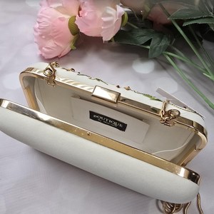 Pochette à bijoux vintage traditionnelle, nouvelle tendance, élégante, brodée, en tissu, avec fermeture à bouton, portable, pour soirée - Product Image 3