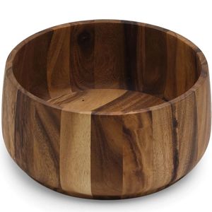 Cuenco de Madera de Acacia Ecológico Hecho a Mano, Estilo Antiguo, para Servir Frutas, Dátiles de Ramadán, Comida, Cuencos Decorativos de Madera - Product Image 3