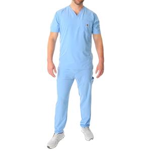 ATLANTIC Uniformes d'allaitement personnalisés pour hommes Couleur unie Design Scrubs pour hôpitaux Tissu tissé Vente en gros Combinaisons médicales - Product Image 1