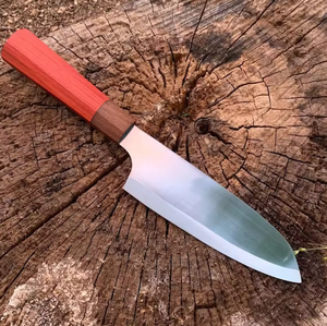Cuchillo de Chef de Carbono Personalizado al por Mayor, Profesional, Hecho a Mano, Apto para Lavavajillas, Ambidiestro, Hoja Fija Afilada, OEM ODM - Product Image 4