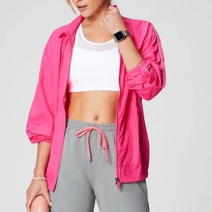 Chaqueta de Running Impermeable para Mujer, 100% Poliéster, Personalizada, Cortavientos, Transpirable, con Capucha, Diseño de Tallas Grandes - Product Image 2