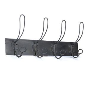Antique Black Metal Floral <b>Wall</b> Hook Decorative Wrought Iron Single Coat Hat Towel <b>Wall</b> Mounted <b>Hanger</b> Hardware for Home <b>Decor</b> - Product Image 2