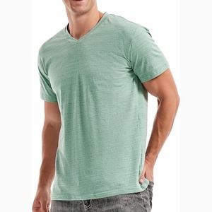 Camiseta Casual de Manga Corta con Cuello Redondo para Hombre, Color Verde Menta Jaspeado, con Estampado Animal, Tejido Transpirable y Corte Regular - Product Image 2