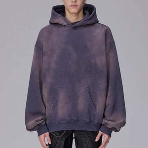 Sudadera con Capucha Extra Grande para Hombre, Estilo Vintage, con Efecto Desgastado por el Sol, Tejida, con Forro, Diseño Desgastado, Impermeable y Antiarrugas - Product Image 3