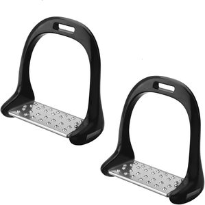 Étriers de cheval en métal robuste, résistants à la rouille, avec large surface antidérapante, accessoires d'équitation - Product Image 1