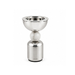 Stainless Steel Incense <b>Burner</b> with Marble Ball Base <b>for</b> Aromatherapy Use All Season - Product Image 1