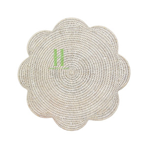 Hot Trend Eco-friendly Natural Rattan Charger <b>Plate</b> Wall Decoration Round Flower Rattan Placemat Rattan 2026 Made In Vietnam - Product Image 6
