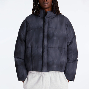 Veste matelassée unisexe personnalisée de haute qualité, style décontracté, col montant brillant, à capuche, vente en gros, toutes tailles - Product Image 2