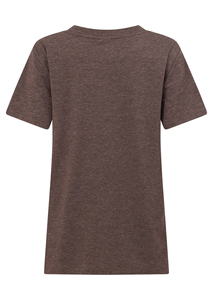 เสื้อยืดคอกลมแฟชั่นสตรีทรงสลิมฟิตแขนสั้นลำลองสีทึบสวมใส่ทุกวันเสื้อยืดฤดูร้อน - Product Image 3