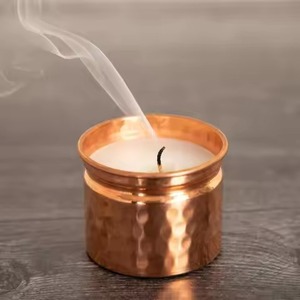 Artistic Metal Candle Jar <b>Tea</b> <b>Light</b> <b>Holder</b> for Tabletop Decoration Dining Area and Living Room Styling - Product Image 5