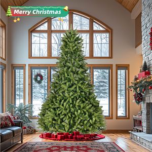 Albero di Natale Artificiale Premium in Abete da 2,75 m Senza Luci, con Rami Misti in PE e PVC per Decorazioni Natalizie - Product Image 6