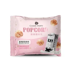 Obst Popcorn Snack Pack Air Popped Erdbeer Hafer Getränk Geschmack Popcorn für den Großhandel