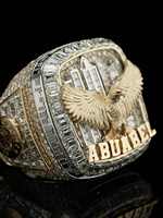 Anillo de Campeonato de Lujo Estilo Hip Hop para Hombre, Anillo de Oro con Moissanita y Diseño de Águila, Joyería de Campeonato Personalizada con Circonitas