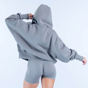 New Arrival Graphite 100% Cotton Women's Hoodie Ribbed Cuff & Hem Women's Hoodie High GSM Draw String Hoodies For Women's - Product Image 2