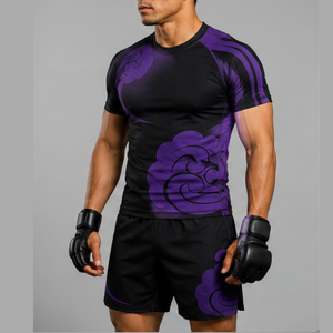 Conjunto de Rashguard y Pantalones Cortos de Compresión de Secado Rápido de Último Diseño para Entrenamiento de Artes Marciales Mixtas, Elástico en 4 Direcciones, para Grappling MMA - Product Image 2