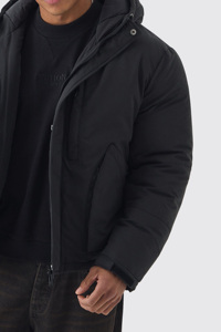 Chaqueta Premium Acolchada para Hombre, para Invierno, Informal, para Uso en Exteriores, Resistente al Viento, con Cierre de Cremallera y Bolsillos Laterales - Product Image 4