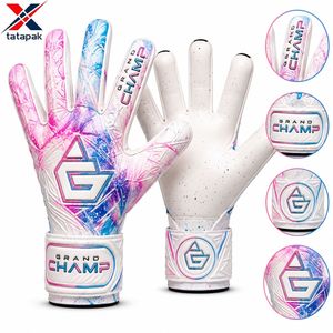 Gants de gardien de but GRAND CHAMP en cuir PU, antidérapants, respirants, à doigts entiers, fermeture auto-agrippante, pour adultes unisexes, best-seller OEM - Product Image 2