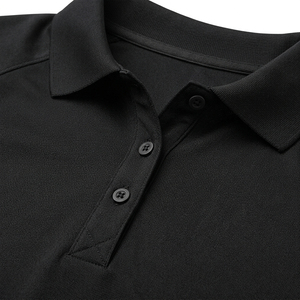 <b>Women's</b> <b>Long</b> <b>Sleeve</b> Solid Black <b>Polo</b> <b>Shirt</b> Casual Knitted 100% Polyester Full <b>Sleeve</b> Regular Length <b>Polo</b> <b>Shirts</b> for <b>women</b> - Product Image 6