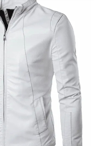 Pakistan Men's Waterproof Windbreaker Leather <b>Jacket</b> with Embroidery High Quality <b>Winter</b> Fashion <b>Cheap</b> Price Fleece Lining - Product Image 4