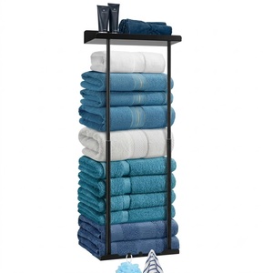 Toallas de baño de lujo con logotipo personalizado, de algodón suave tipo felpa, con diseño a rayas, para hoteles, spa, hogar y resorts, proveedor al por mayor con MOQ bajo. - Product Image 3